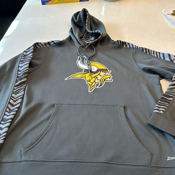 Minnesota Vikings NFL team apparel men’s large sweatshirt, ZUBAZ new without tag - Picture 1 of 9